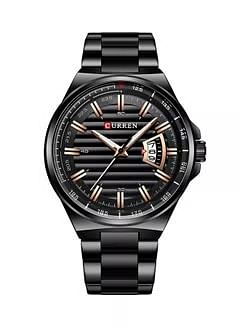 CURREN Men's Waterproof Stainless Steel BAnd With CalAnder Quartz Watch 8375.