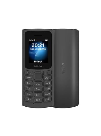 هاتف نوكيا 105 بتقنية 4 جي وشريحتين اتصال، لون اسود