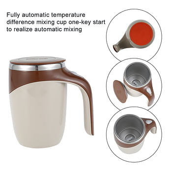 Electric Coffee Cup Automatic Stirring Cup Stainless Steel Travel Mug Chocolate Coffee Automatic Magnetic Stirring Coffee Cup Coffee Travel Mug Magnetic Mug Mixer Abs Self-tuning mugs -Color : Coffee