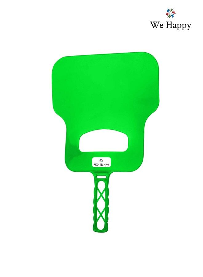 We Happy Plastic Barbecue Hand Fan Portable BBQ Air Blower Tool - Bright Green