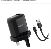 Oraimo PowerCube 3 Pro 18W Fast Charging Charger Kit with Micro USB Cable, UK, Black,