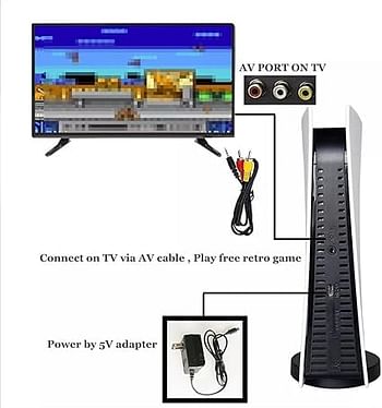 Game Station 5 USB Wired Video Game Console With 300 Classic Games 8 Bit GS5 TV Console Retro Handheld Game Player AV Output.(Big Size)