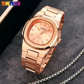 SKMEI Men Fashion Watch Stainless Steel Quartz Watch Waterproof Business Watch For Men 1794.