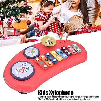 8 Note Xylophone Toy Musical Instrument  (Red)