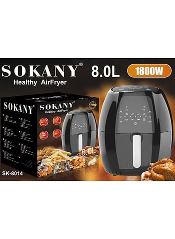 Sokany SK-8014 Digital Air Fryer 8L, Oil Free Healthy Air Frying Pan, with Digital Touch, 1800 Watt