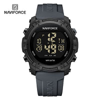 NAVIFORCE 7104 Unisex LCD Digital Silicone Acrylic Fashion Sport Watch - Grey
