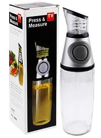 Press And Measure Oil And Vinegar Dispenser Clear