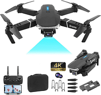 E88 Pro Ayoo Best New Mini Drone With Camera 4k for adult For Kids hd Dual Camera Adults and Teenager Fordable Remote RC HD 1080P Quad-Copter FPV Wifi Transmission Phone Control with Powerful Batteries Black