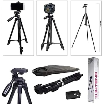 Yunteng VCT-5208 Bluetooth Remote Camera and Mobile Tripod Black