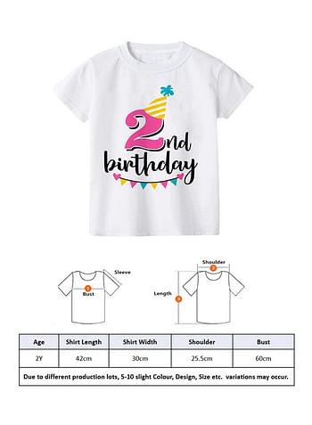 Its My 2nd Birthday Party Boys and Girls Costume Tshirt Memorable Gift Idea Amazing Photoshoot Prop Pink