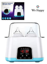 We Happy Baby Bottle Warmer and Steam Sterilizer with Cleaning Brush and Temperature Adjustment