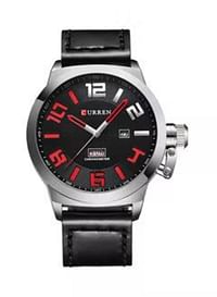 Curren 8270 Water Resistant Analog Watch for Men - Black and Silver