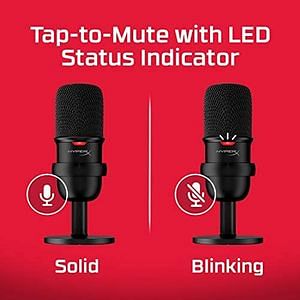 Hyperx Solocast – Usb Condenser Gaming Microphone, For Pc, Ps4, Ps5 And Mac, Tap-To-Mute Sensor, Cardioid Polar Pattern, Great For Gaming, Streaming, Podcasts, Twitch, Youtube, Discord
