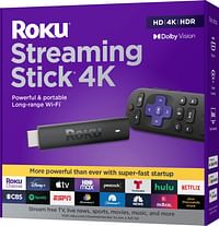 Roku Streaming Media Player Streaming Stick 4K 2021 (3820RW2) Black
