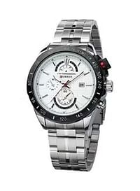 CURREN 8148 Men's Watch Stainless Steel Analog with Date Display Daily Water Resistant Wrist Watch