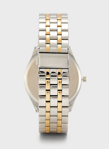 Tommy Hilfiger Macy's Essentials Men's Watch, Analog - Silver and Gold