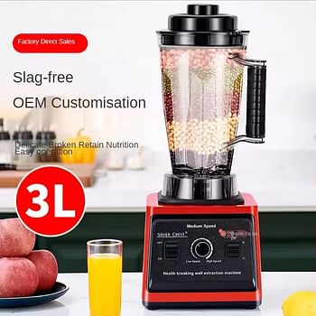 Crest sc-9880 blender 3L Capacity double cup 8000w food supplement cooking machine juicer - Silver