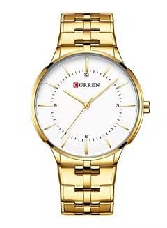 CURREN Men's Stainless Steel Analog Wrist Watch 8321 - 42 mm -Gold