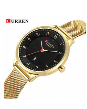 CURREN  9035 Women Fashion Simple Japan Quartz Movement Watch Stainless Steel