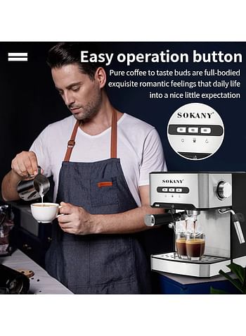 Sokany Coffee Italian Machine 15bar High Quality Espresso Coffee Machine Electric Home Coffee Machine