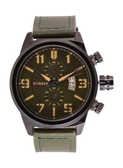 CURREN 8200 Men's Water Resistant Analog Watch Green/Black