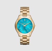 Michael Kors Women's Slim Runway Gold-Tone Watch MK3492