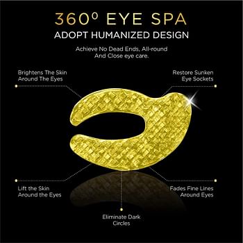 Eye Patches for Puffy Eyes - Under Eye Mask Dark Circles and Puffiness (Pack of 3) - Gold under Eye Patches, Collagen Eye Pads, Eye Bags Treatment for women or men