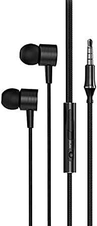 MOVO MV2 Earbuds, Tangle-Free, In-line Control Earphones with Microphone and storage pouch included