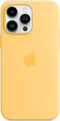 جراب سيليكون عالي الجودة لهاتف iPhone 14 Pro Max مع MagSafe - أصفر