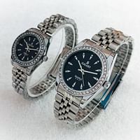 Galaxy 2373 Waterproof Quartz Analog Couple Watch Set.