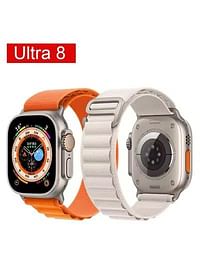 Smart Watch Ultra Series 8 NFC Smartwatch Men Women Bluetooth Call Waterproof IP68 Wireless Charging HD Screen ORANGE