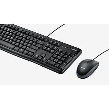 Logitech Combo Mk120 Corded Keyboard & Mouse Combo (920-002565) Black