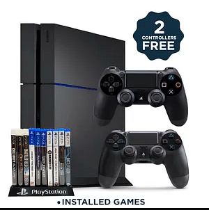 Sony PlayStation 4 Original 1000GB + 2 controller FREE Offline Softwear + pre-installed games