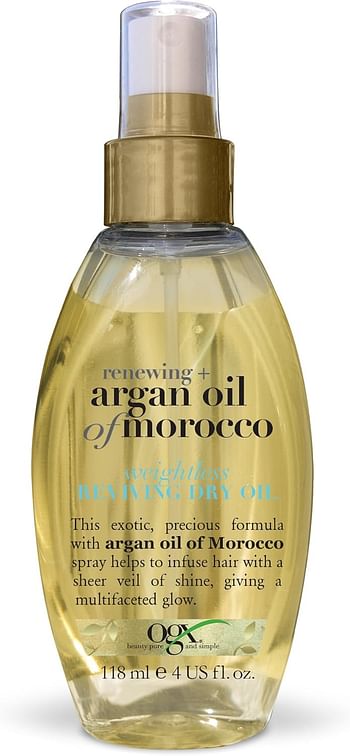 OGX Renewing + Argan Oil of Morocco Extra Weightless Reviving Dry Oil, 118 ml