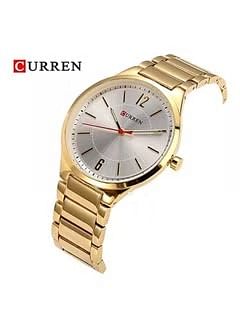 CURREN Men's Water Resistant Analog Wrist Watch 8280 - 40 mm -Gold