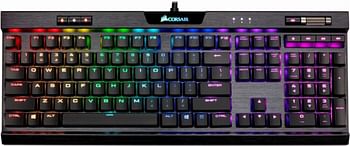 لوحة مفاتيح الألعاب الميكانيكية CORSAIR K70 RGB MK.2 RAPIDFIRE - USB Passthrough & Media Controls - الأسرع والأكثر خطية - Cherry MX Speed ​​- إضاءة خلفية LED RGB