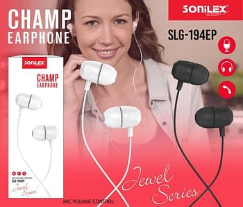 Champ Earphone SLG-194EP SONILEX black