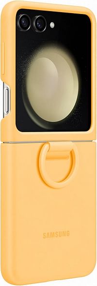 Samsung Galaxy Z Flip5 Silicone Case with Ring, Apricot