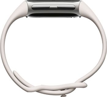 Fitbit GA05185-NA Charge 6 Activity Fitness Tracker Porcelain / Silver Aluminum
