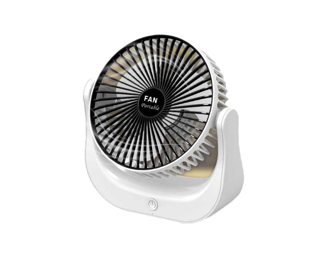 Rocklight Mini USB Desktop Fan RL-F-7084, Rechargeable Battery-Operated Portable Fan, 2000 Mah Lithium Battery, Type-C Charging