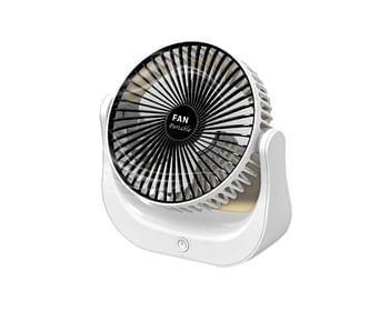 Rocklight Mini USB Desktop Fan RL-F-7084, Rechargeable Battery-Operated Portable Fan, 2000 Mah Lithium Battery, Type-C Charging