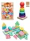 57 Pcs Logical Thinking Interactive Toy Mind-Bending Wooden Puzzle Interactive Brain Game Toys for Boys Girls