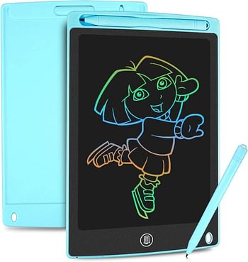 Genius 8.5" LCD Writing Tablet Multicolor Doodle Board, Electronic Erasable Reusable Drawing Pad, Magic Kids Drawing Tablet, Educational Writing Board Toys Gifts