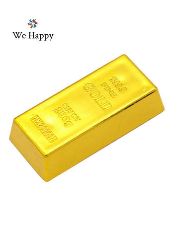 We Happy Fake Gold Bar Toy Party Activity Props Home Décor Paperweight Door Stop for Children (Pack of 3)