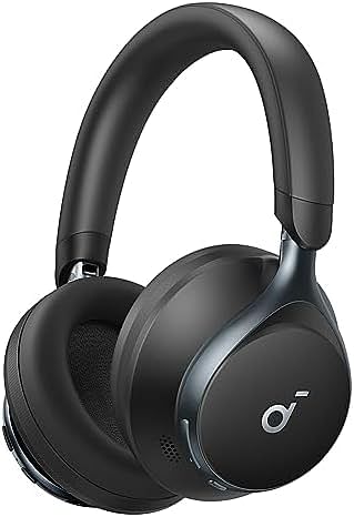 soundcore by Anker, Space One, Adaptive Active Noise Cancelling Headphones, 2X Stronger Human Voice Reduction, 40H ANC Playtime, App Control, LDAC Hi-Res Wireless Audio, Comfortable Fit, Bluetooth 5.3