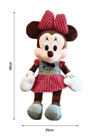 Stuffed Cartoon Mini Mouse Character Plush Toy Soft Fabric Cute Cuddly Pillow Home Decoration and Perfect Birthday Gift 45cm