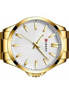 CURREN Men's Water Resistant Analog Watch 8322 - 44 mm - Gold