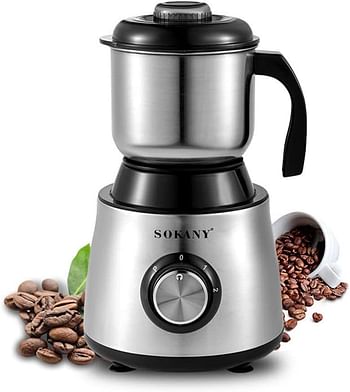 Sokany SK-156 Electric Coffee Grinder Beans Spices Nuts Seeds Grinding Machine 2 Gears