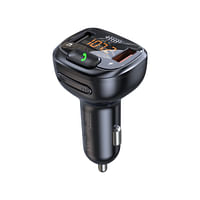 Promate Bluetooth FM Transmitter with QC 3.0, Flash Drive Input, LCD Screen and Microphone, SmarTune-4