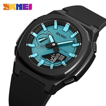 SKMEI  Men Electronic Watch Duplex Watch 50 meter Waterproof Multifunctional  Wristwatch Fashion Business Style For Men 2091